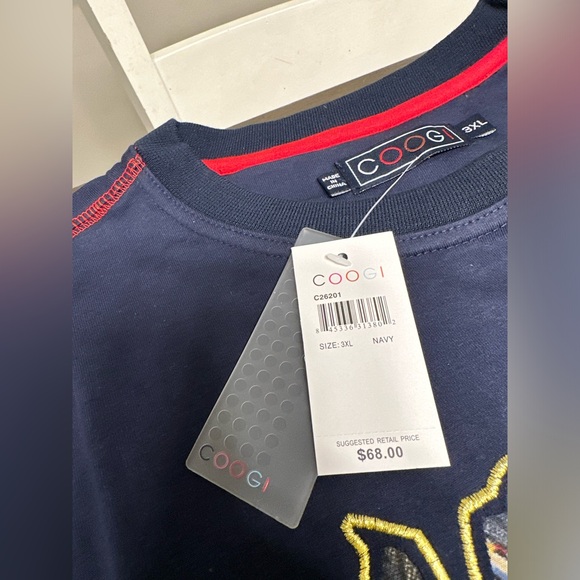 VINTAGE COOGI KNITWEAR TSHIRT STYLE ON SPELLOUT NWT- Dead-stock-3XL-Original Bag - Picture 9 of 15